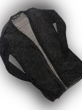 Lioness metal like Black Open-Front Women's Cardigan